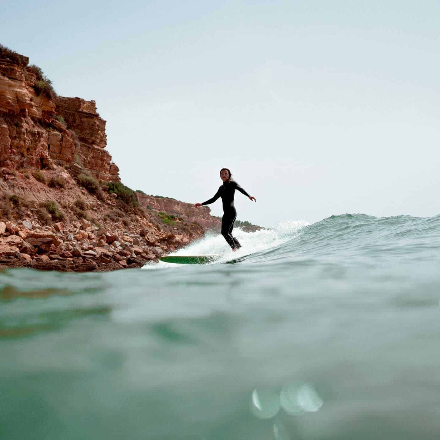 Surfing at Surf Spirit's Habitat Algarve