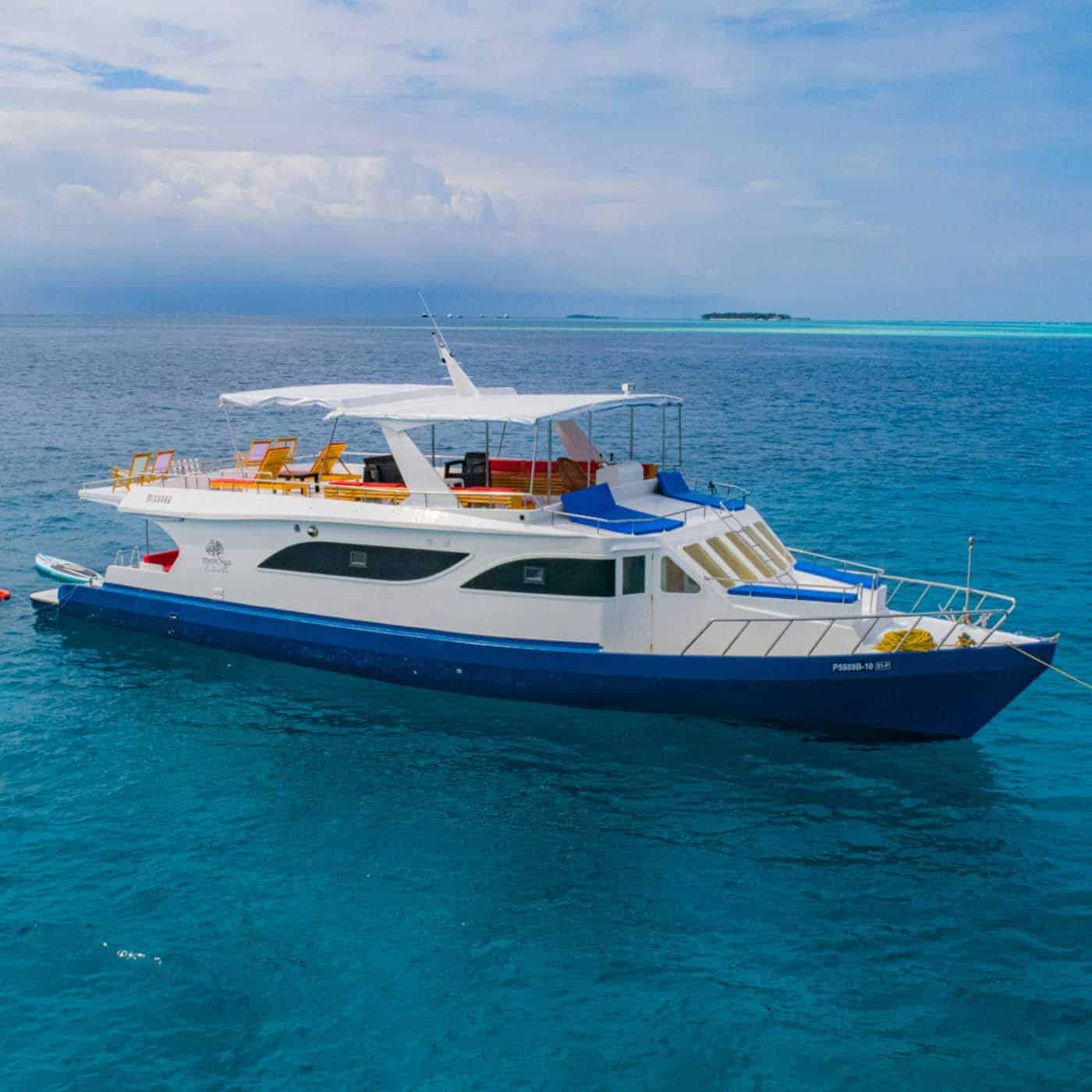The boat at Island Hop Maldives
