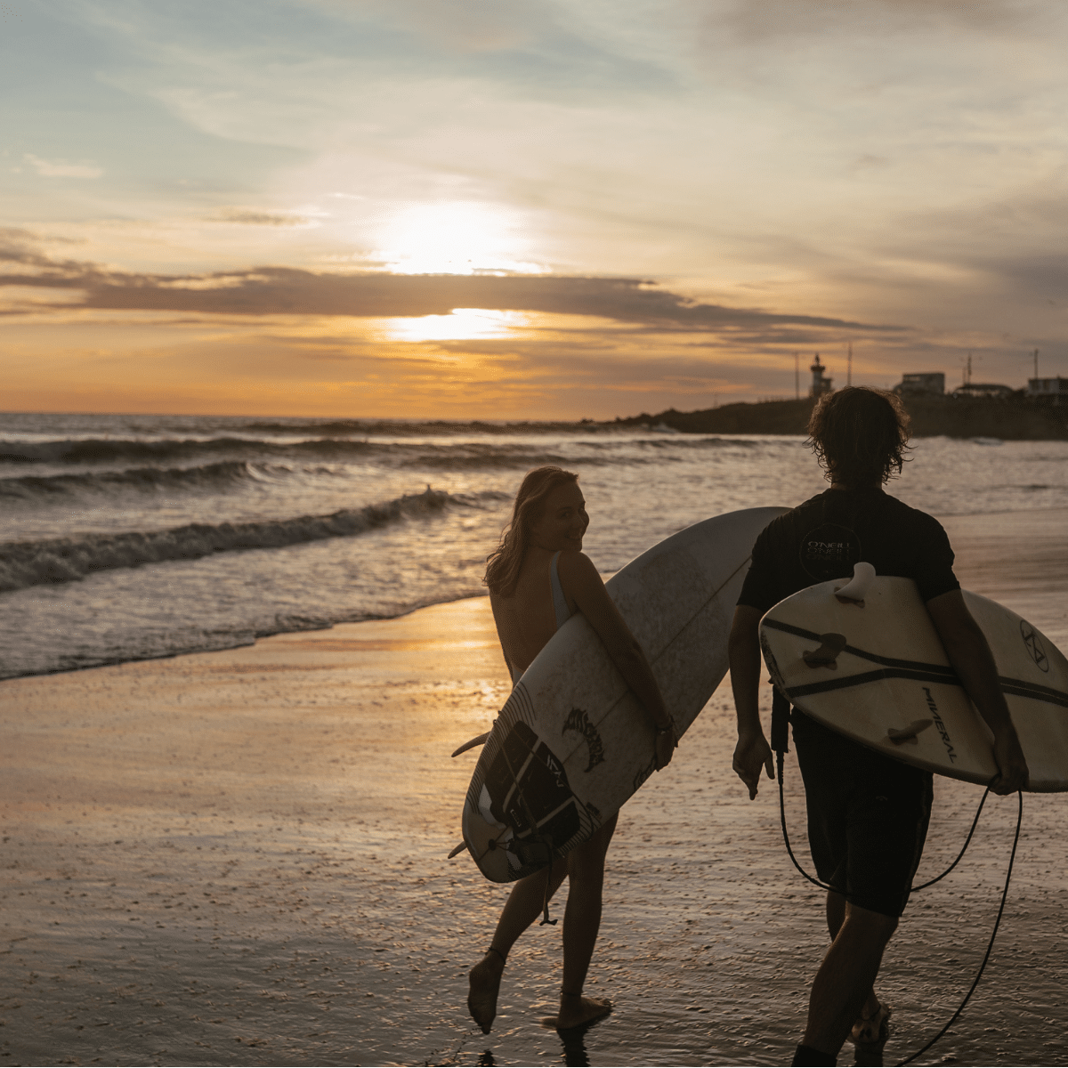 Surfers at The Free Spirit Hostel Ecuador