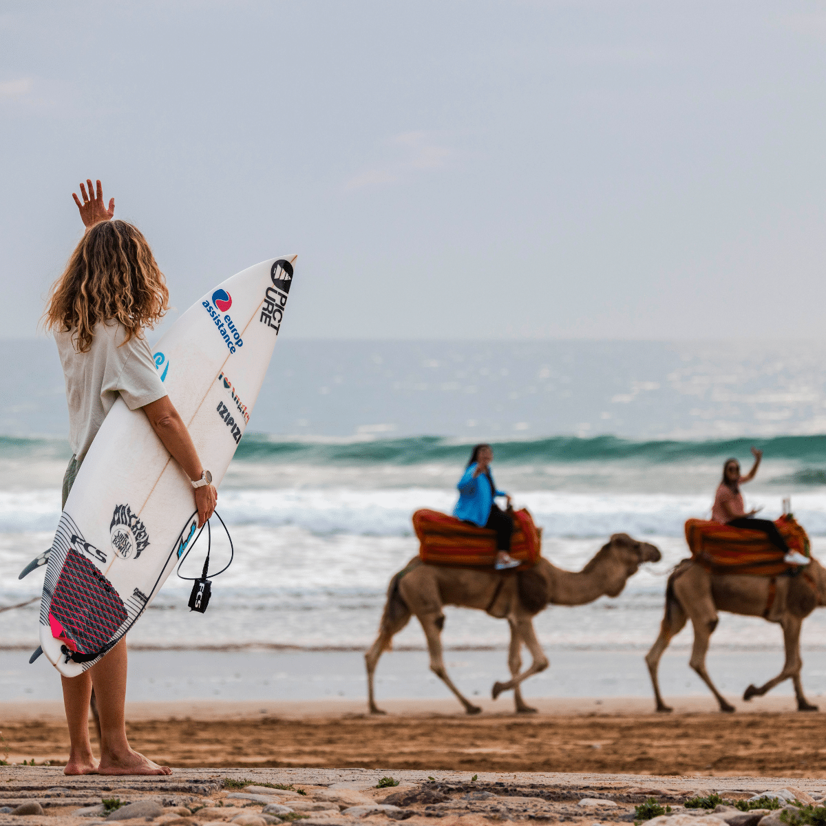 A surfer at Paradis Plage